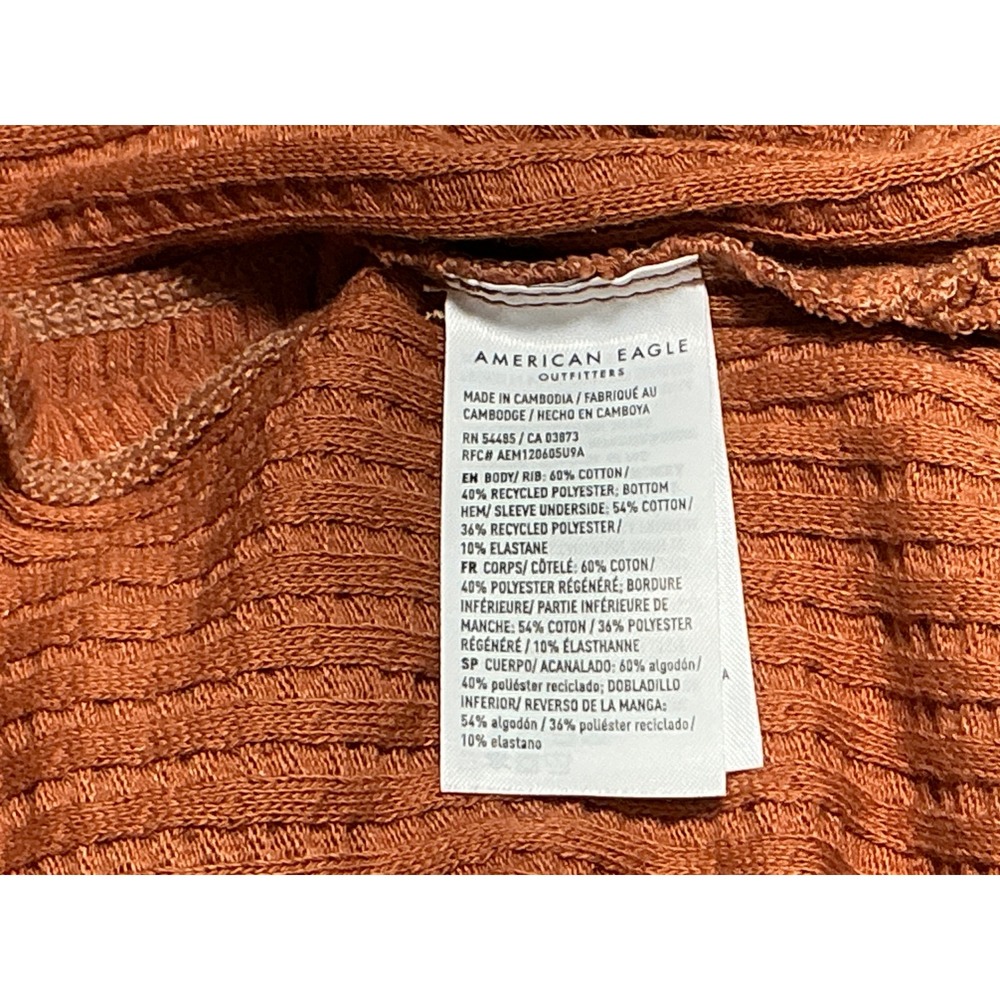 American Eagle Thermal Top This Feels Seriously Lived-In XS Terracotta NEW NWT - Picture 13 of 13
